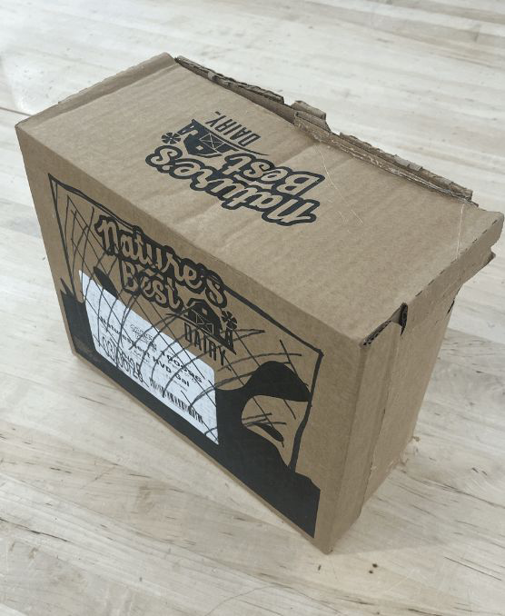 Cardboard sizing study of the kiosk